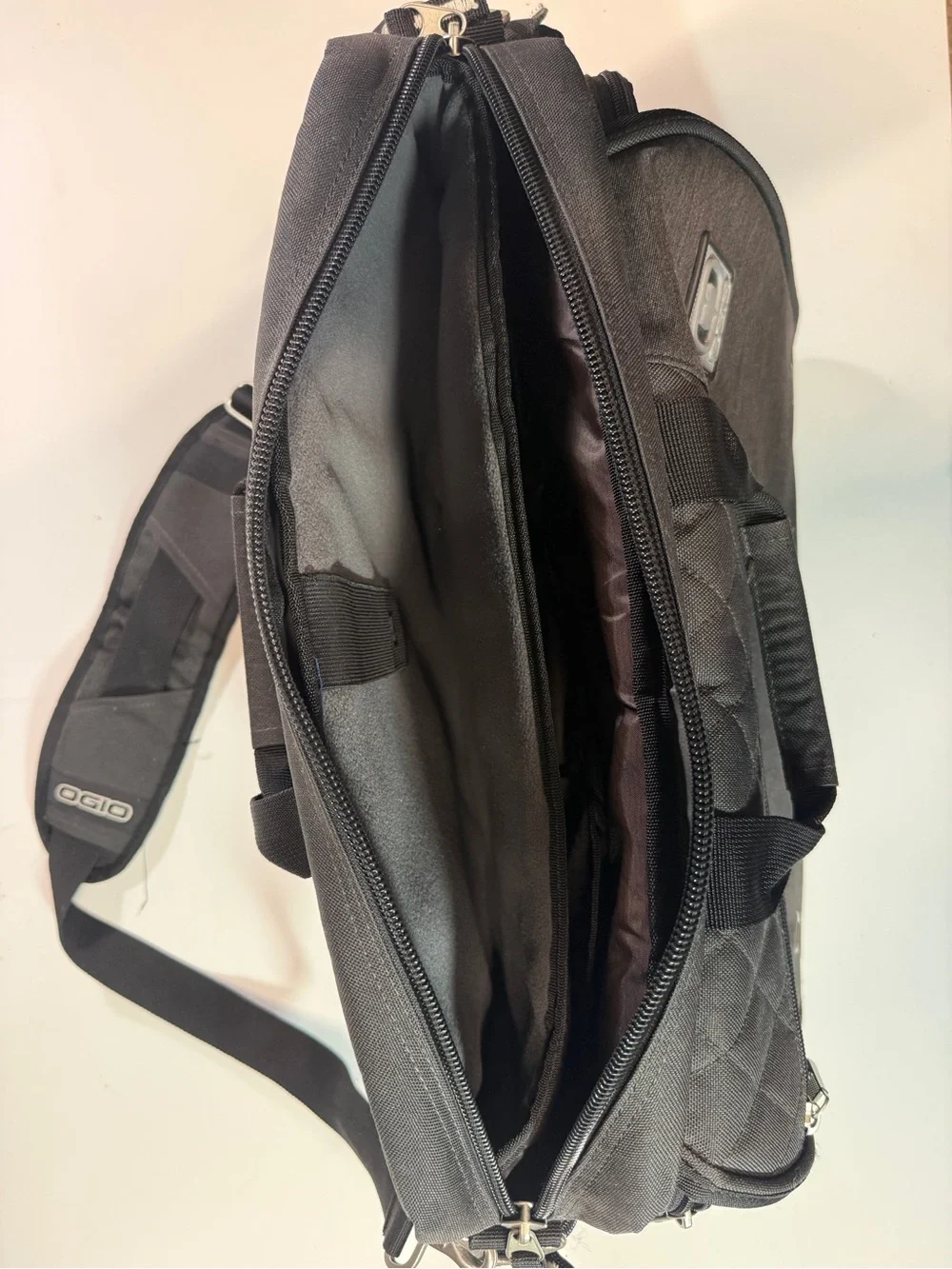 OGIO Black Laptop Briefcase with Padded Shoulder Strap